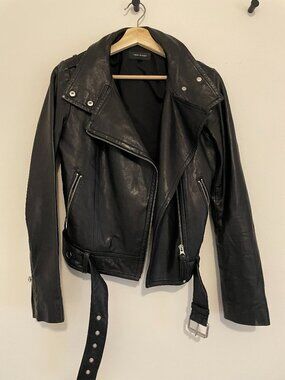 Mackage Lambskin Leather Moto Jacket – Size S